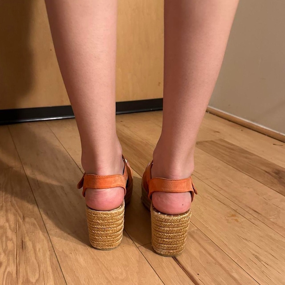 Universal Thread Orange Wedge Sandals - image 3